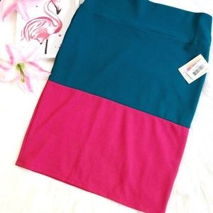 NWOT Lularoe Cassie Colorblock Skirt